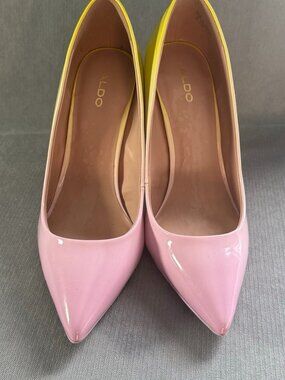 Aldo Pink Stessey Pumps High Heel Shoes Pink & Blue Ombre